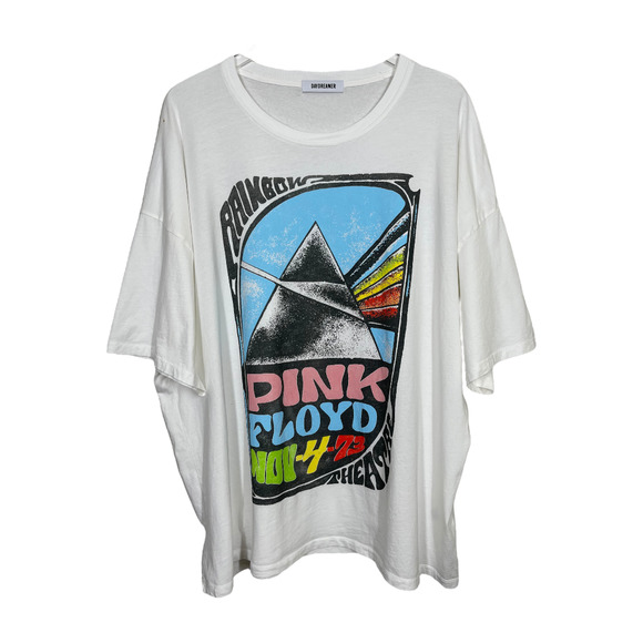 Daydreamer Tops - Daydreamer Pink Floyd Mothers Prism OS Tee One Size Graphic Band Oversized Flaw